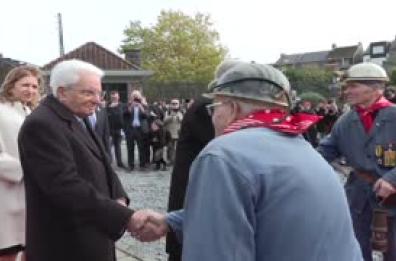 Marcinelle, il Presidente Mattarella visita Bois du Cazier