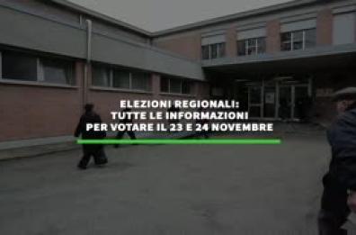Elezioni regionali: tutte le informazioni per votare il 23 e 24 novembre Elezioni regionali: tutte le informazioni per votare il 23 e 24 novembre