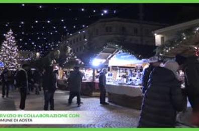 Un bosco di 150 abeti in citta' al mercatino di Natale di Aosta Un bosco di 150 abeti in citta' al mercatino di Natale di Aosta