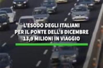 L'esodo degli italiani per il ponte dell'Immacolata: 13,9 milioni in viaggio