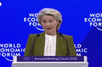 Von&nbsp;der&nbsp;Leyen a Davos: "I&nbsp;dazi&nbsp;Usa contro gli alleati sono un errore, la nostra risposta sara' ferma"