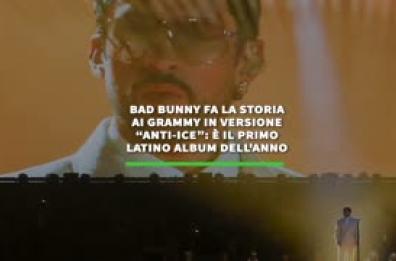 Bad Bunny fa la storia ai Grammy in versione "anti-Ice": primo latino miglior album