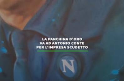 La "Panchina d'oro" va ad Antonio Conte per l'impresa scudetto