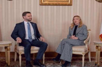 Il vicepresidente Usa Vance ricevuto da Meloni