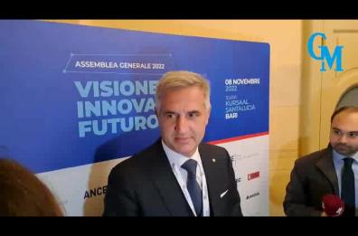Assemblea Confindustria Bari-Bat, Fontana: «Al Sud servono lavoro, legalità e meno tasse»