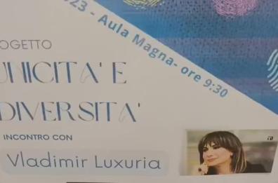 Foggia, Vladimir Luxuria torna nella sua scuola per parlare di unicità e diversità