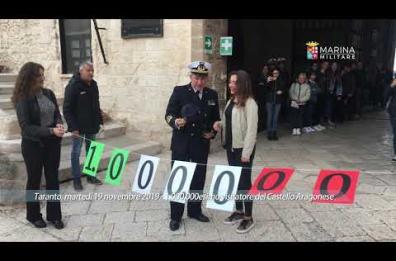 Taranto, castello Aragonese da record: festeggiato il milionesimo visitatore 
