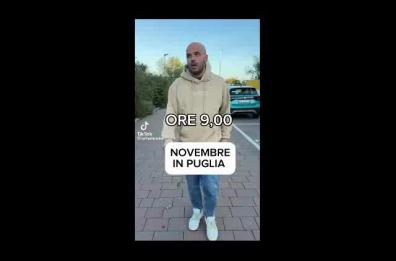 In Puglia a novembre nella stessa giornata passi dalla t-shirt al piumone: il video sui social è virale