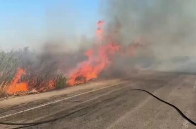 Matino, incendio nella zona industriale: distrutti due camion, un’auto e pannelli solari VIDEO