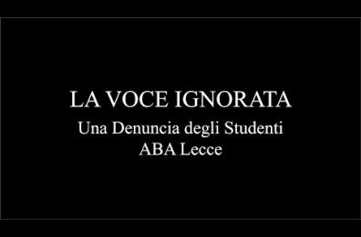 Lecce, la denuncia degli studenti dell'Accademia delle Belle Arti: «Noi abbandonati»