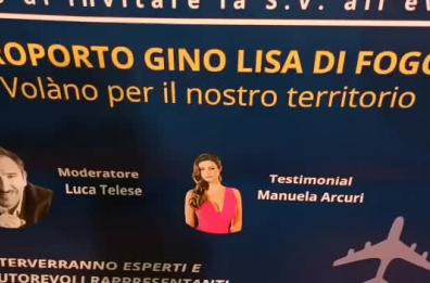 Foggia, Manuela Arcuri madrina del Gino Lisa: «Aeroporto è linfa vitale»