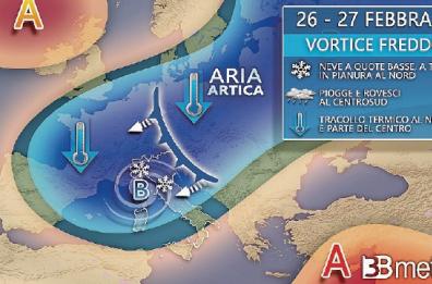 Torna l’inverno, riecco neve e venti freddi al Centro-Nord