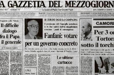 L’arresto choc di Enzo Tortora narrato dai giornali e dalle televisioni
