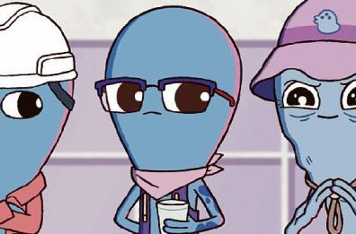 Nelle vie di «Strange Planet» animate da creature blu intelligenti, e familiari