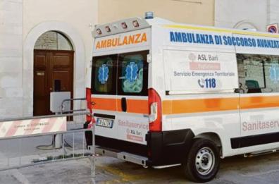 Servizio «118» sotto pressione a Bari: oltre 700 chiamate ogni giorno