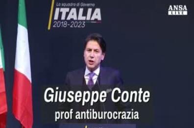 Giuseppe Conte, prof antiburocrazia