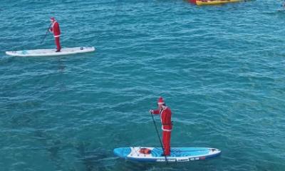 Nard&ograve;, ora anche Babbo Natale va in kayak