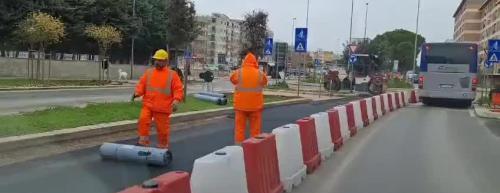 Bari e Brt, al via lavori sulla carreggiata centrale di via Caldarola tra viale Archimede e via Loiacono VIDEO