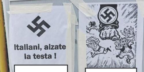 Brindisi, delirio nazista all&rsquo;ingresso del parco