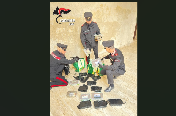 Monopoli, nascondevano nell'armadio dell'azienda 26 chili di eroina: i carabinieri arrestano due persone