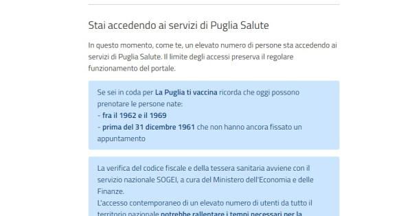 e corsa ai vaccini in puglia in tilt sistemi online di prenotazione a bari e taranto fimmg denuncia fragili in attesa per disorganizzazione la gazzetta del mezzogiorno
