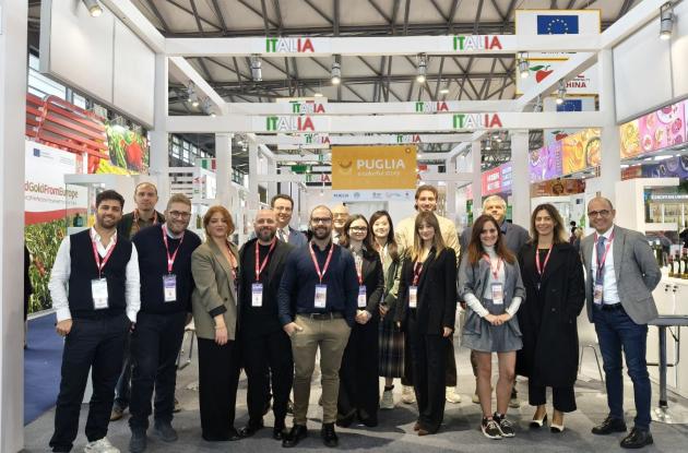 Il buon cibo pugliese conquista Shanghai: sette imprese locali volano in Cina