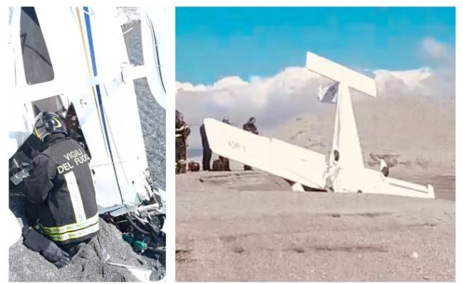 Aereo ultraleggero diretto nel Potentino precipita sulla spiaggia, illesi i due occupanti