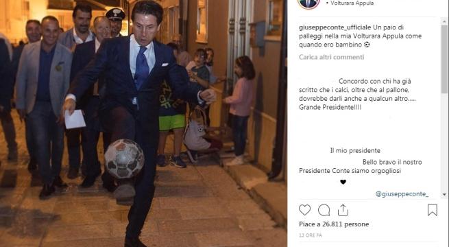 Conte come CR7: la foto del palleggio a Volturara Appula è virale - La Gazzetta del Mezzogiorno