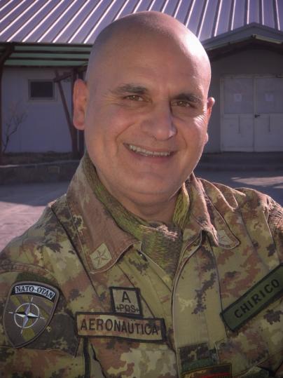 il direttore della Mensa, Primo Maresciallo Giuseppe Chirico