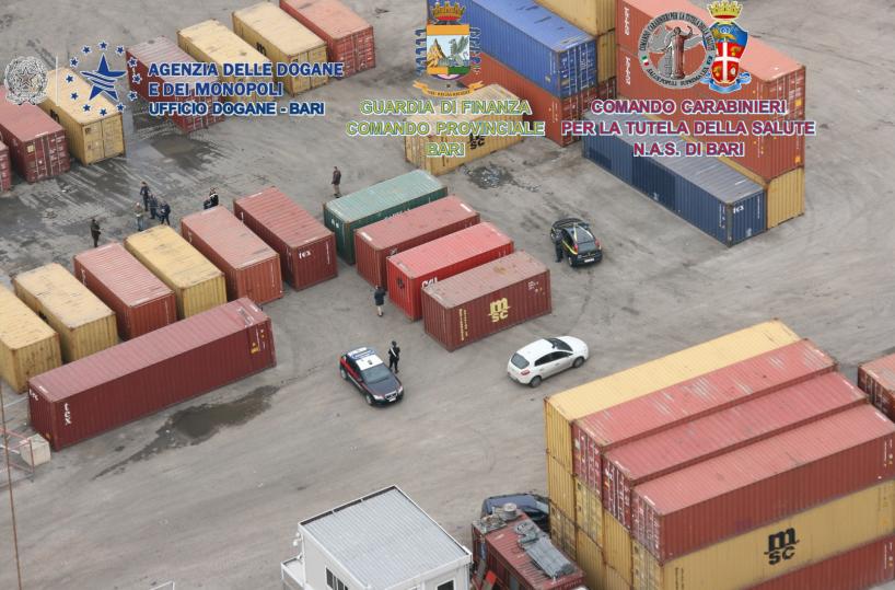 Sequestrate al porto di Bari504 tonnellate di fertilizzanti