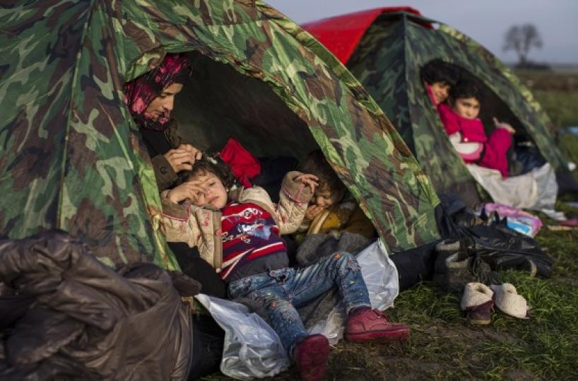 profughi del campo di Idomeni