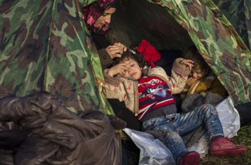 profughi del campo di Idomeni
