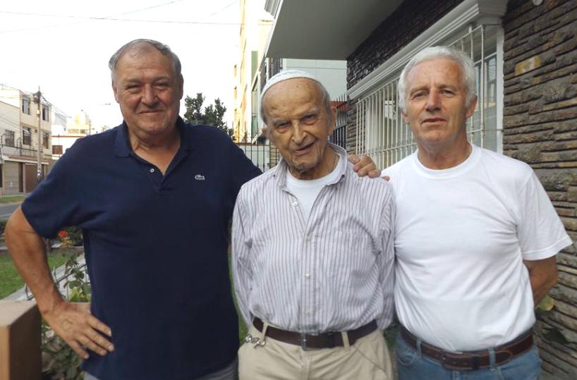 Padre Ugo con Michele Calabrese e Maurizio Frontini