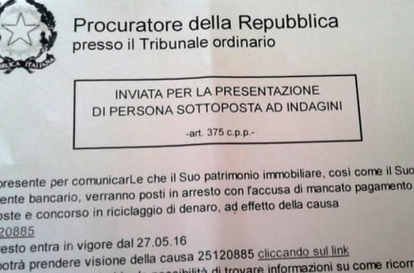 False mail della procuraLa Questura: è un virus
