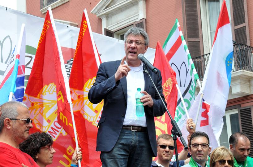 Fiom Cgil, Maurizio Landini a Bari