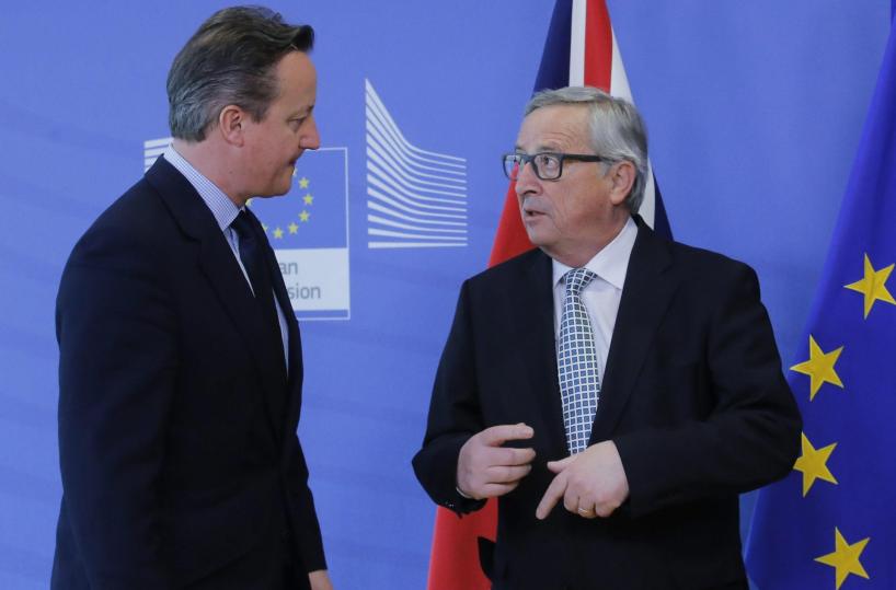 Jean-Claude Juncker con David Cameron