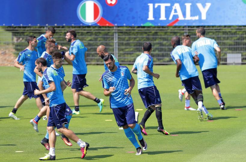 Italia prima della semifinale con la germania, europei di calcio