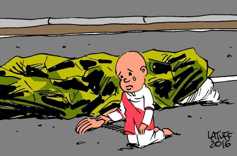 dolore per Nizza, vignetta di Carlos Latuff