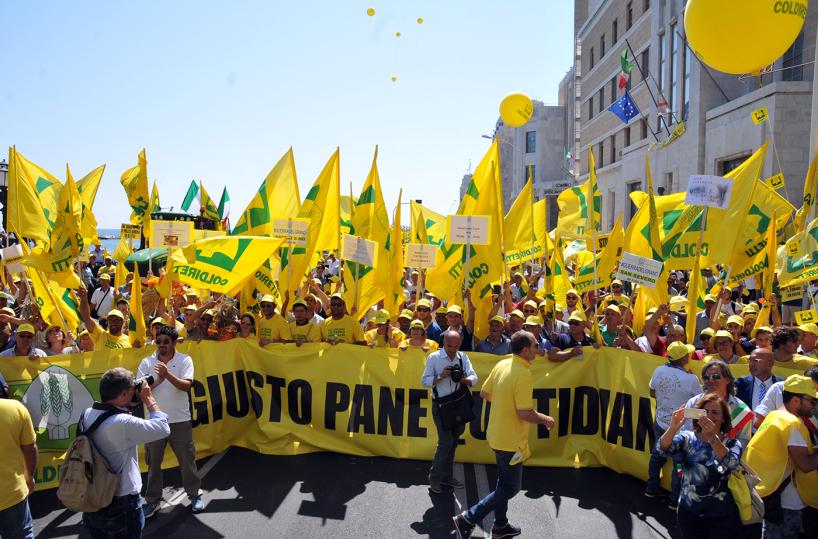 protesta Coldiretti a favore del nostro olio