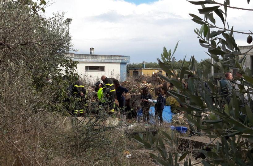 anziana morta in campagna