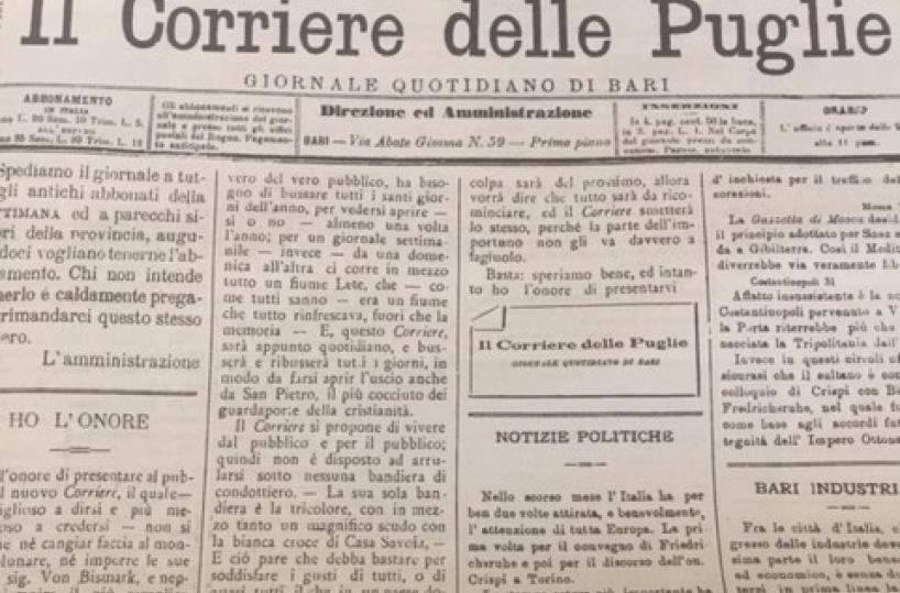 La Gazzetta di ieri, oggi e domaniIn edicola il primo numero del 1887