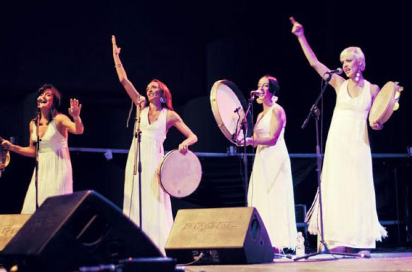 Le «Faraualla» in concerto che presentano il progetto di sole voci «Ogni male fore»