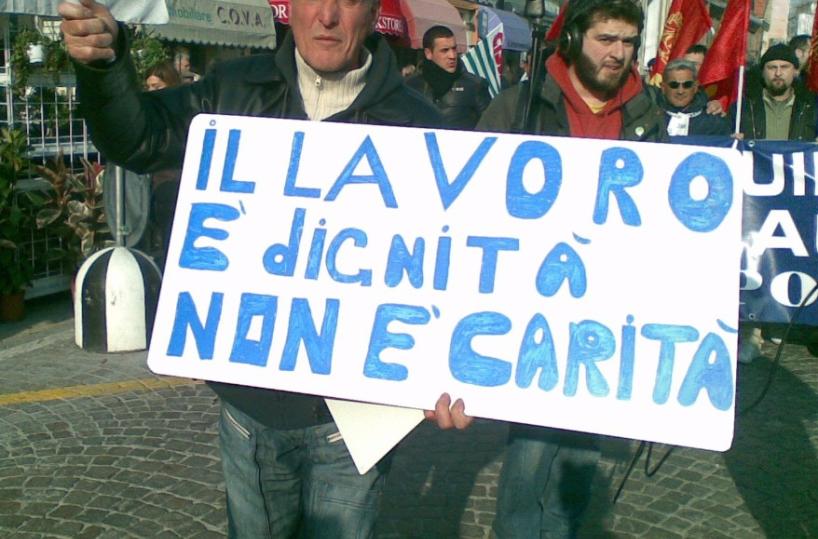 disoccupazione protesta lavoro