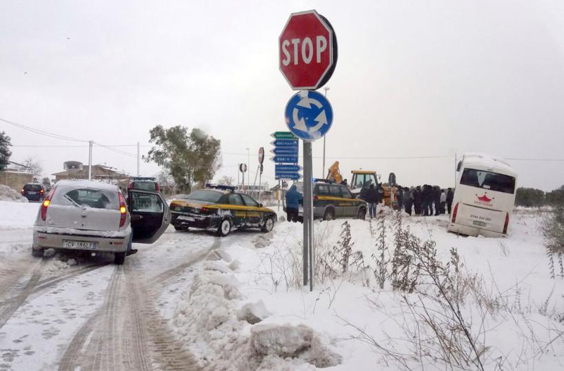 Protezione civile«Neve e freddo in Pugliaalmeno sino a lunedì»