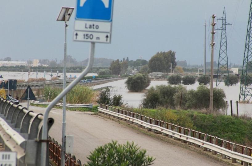 una piena del fiume Lato a Castellaneta