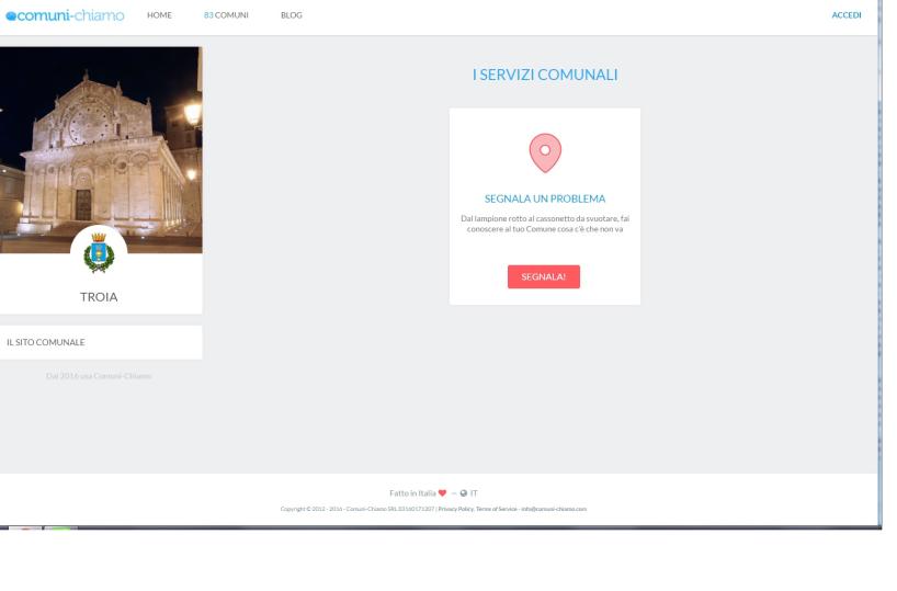 Troia,  app per segnalarei problemi della città