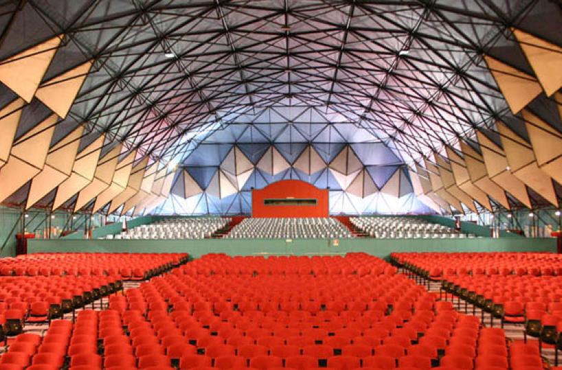 L'interno del TeatroTeam di Bari, via Giuseppe Prezzolini