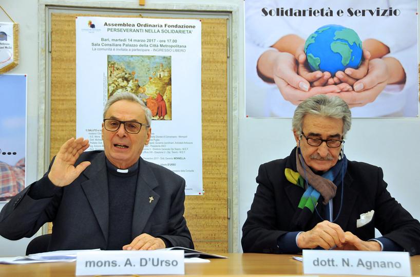 monsignore Alberto D’Urso, presidente della Consulta nazionale antiusura
