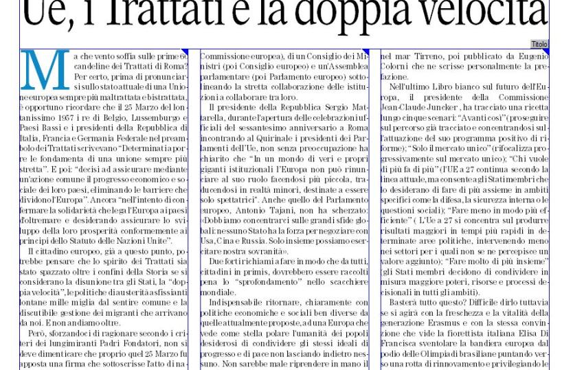 L'Ue, i Trattati e l'oggi