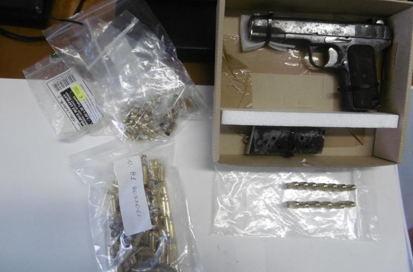 Pistola e munizioni in casaarrestato  29enne a Matera